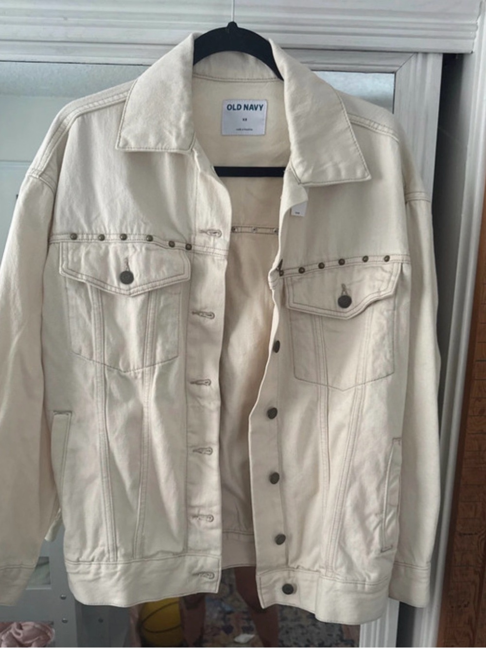Old Navy is women’s Cream Denim Jacket